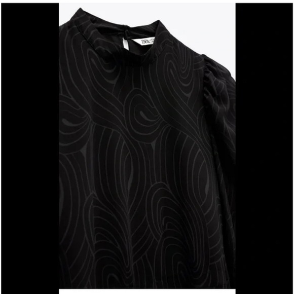 NWOT Zara Blue Printed Mini Dress - Picture 6 of 7